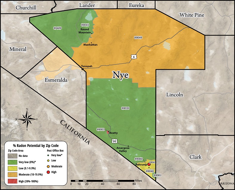 Nye county radon map extension university of nevada reno