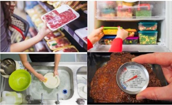 Cooking tips for food safety picture squares