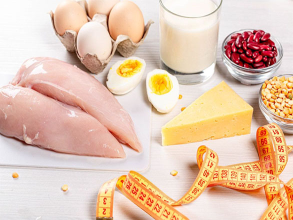 Various protein options; chicken, cheese, hard boiled eggs, legumes.