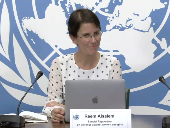 A photo of Reem Alsalem, the UN Special Rapporteur on violence against women and girls.