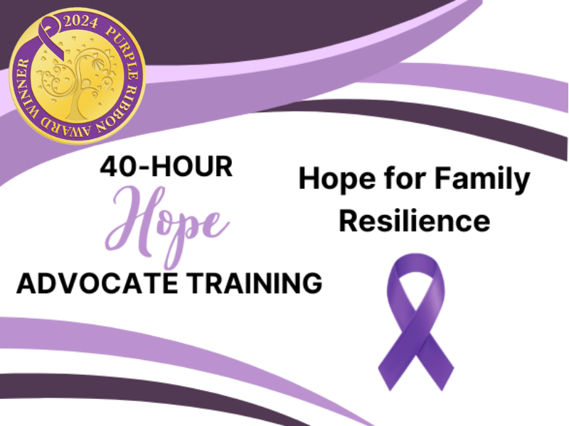UNR Extension's Hope for Family Resilience 40-Hour Hope Advocacy Training logo.