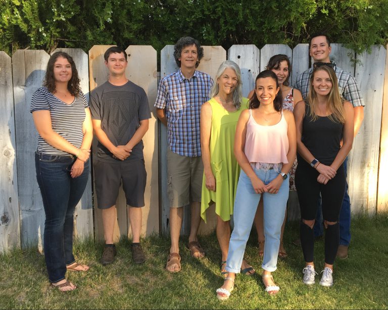 The Lab crew, visiting students and Louise Jackson