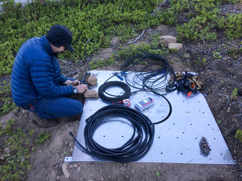 student working with  Field Instrumentation